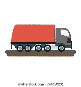 Cargo truck with container
