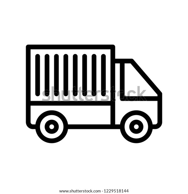 cargo\
truck cute car outline icon editable stroke\
design.
