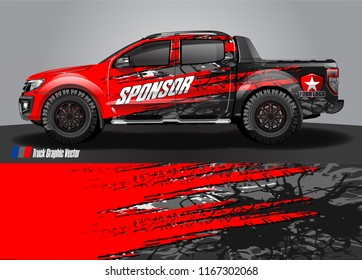 cargo truck decal wrap design vector. abstract background for vehicle vinyl branding