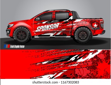 cargo truck decal wrap design vector. abstract background for vehicle vinyl branding