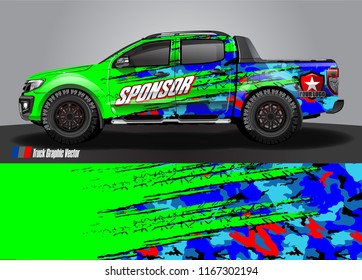 cargo truck decal wrap design vector. abstract background for vehicle vinyl branding