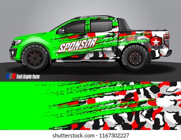 cargo truck decal wrap design vector. abstract background for vehicle vinyl branding