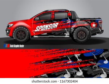 cargo truck decal wrap design vector. abstract background for vehicle vinyl branding