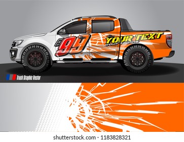 cargo truck decal wrap design vector. abstract racing graphic stripe background kit for vehicle vinyl, race car sticker, and rally livery  