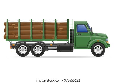 cargo truck delivery and transportation of construction materials vector illustration isolated on white background