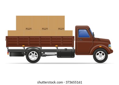 cargo truck delivery and transportation goods vector illustration isolated on white background