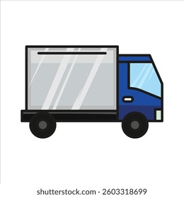 Cargo Truck Delivery Vehicle Modern, Stylish and Editable Vector Illustration For Transportation and Vehicle Design