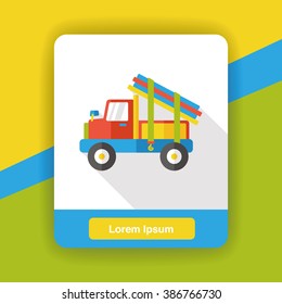 cargo truck flat icon