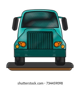 Cargo truck front view