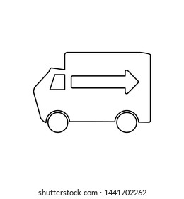 Cargo truck icon. Delivery transport symbol