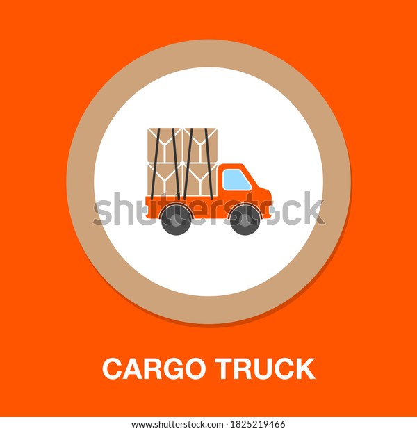 cargo truck icon. flat illustration of cargo truck\
vector icon for web