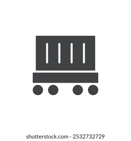 Cargo truck icon flat and simple set design