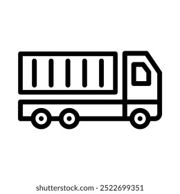 Cargo Truck icon in line style. Perfect for website mobile app presentation. Suitable for any user interface and user experience