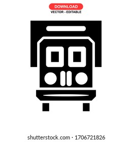 cargo truck icon or logo isolated sign symbol vector illustration - high quality black style vector icons
