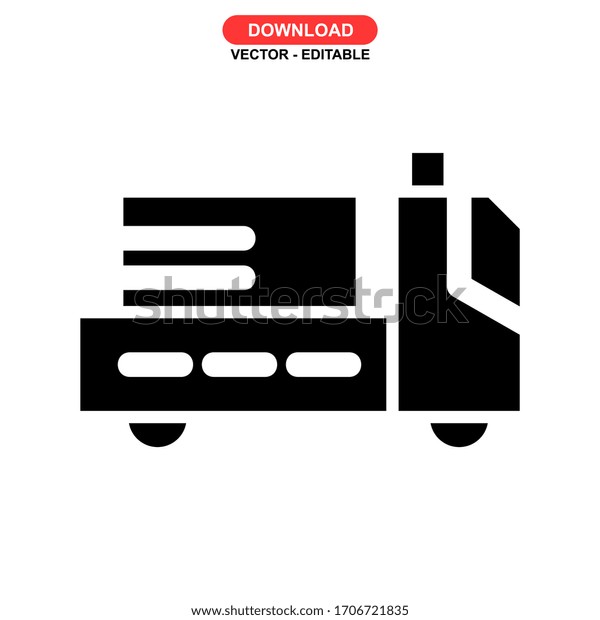 cargo truck icon or\
logo isolated sign symbol vector illustration - high quality black\
style vector icons\
