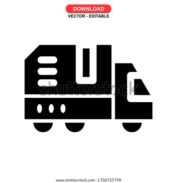 cargo truck icon or\
logo isolated sign symbol vector illustration - high quality black\
style vector icons\
