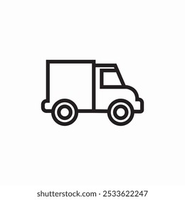 cargo truck icon sign vector