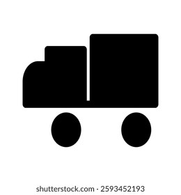 Cargo truck icon with a sturdy and practical design. Ideal for logistics, delivery, transportation, and shipping themes.