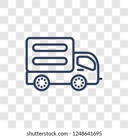 Cargo truck icon. Trendy linear Cargo truck logo concept on transparent background from Transportation collection