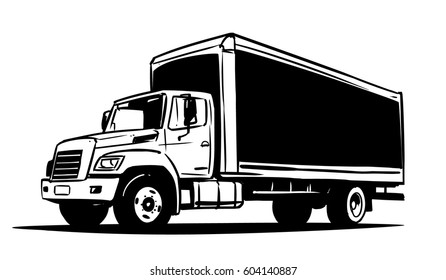 Cargo Truck Isolated on White