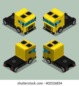 Cargo truck. Isometric concept