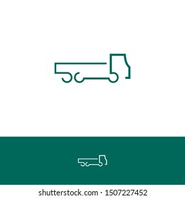 Cargo Truck Line Art Logo Inspirations