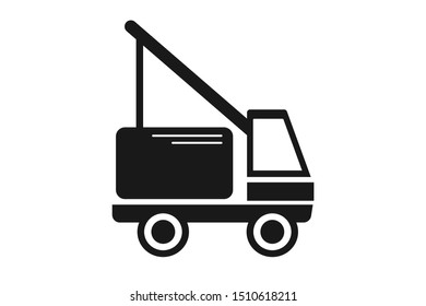 Cargo truck loading icon vector 