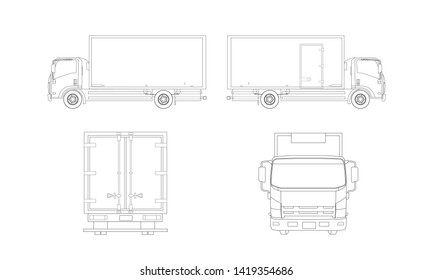 A Cargo Truck for Logistic Transport, blueprint
