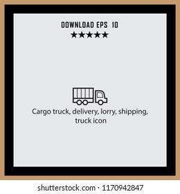 Cargo truck, shipping, truck icon vector icon