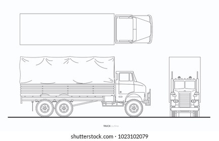 cargo truck transportation design outline