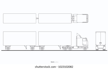 cargo truck transportation design outline