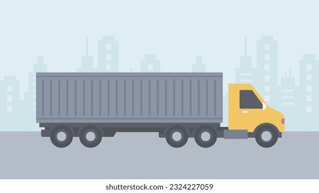 Cargo truck transportation vector. Delivery logistic concept.