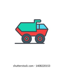 Cargo truck transportation vector icon