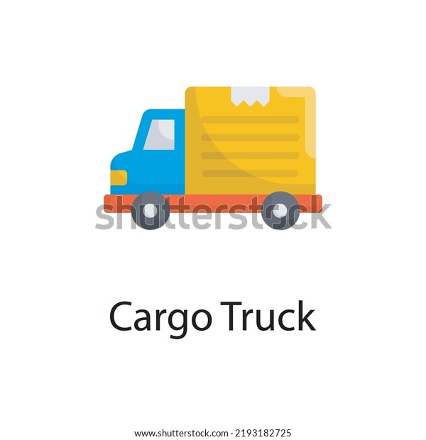 Cargo Truck vector flat Icon\
Design illustration. Miscellaneous Symbol on White background EPS\
10 File