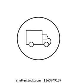 Cargo truck vector icon