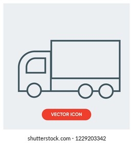 cargo truck vector icon