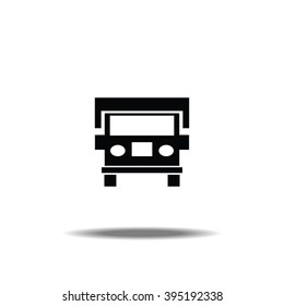 Cargo Truck Vector Icon Illustration