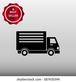 Cargo Truck Vector Icon Illustration