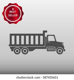 Cargo Truck Vector Icon Illustration