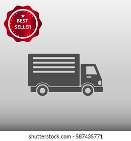 Cargo Truck Vector Icon Illustration