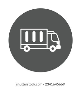 Cargo truck Vector Icon which can easily modify


