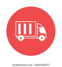 Cargo truck Vector Icon which can easily modify

