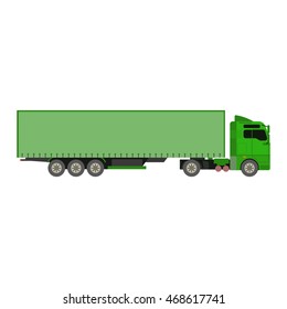 Cargo truck vector illustration isolated on white background