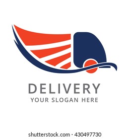 Cargo Truck vector logo design template. Delivery service concept.