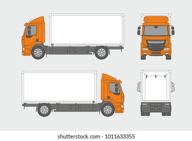 Cargo truck vector template