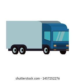 Cargo truck vehicle isolated symbol vector illustration