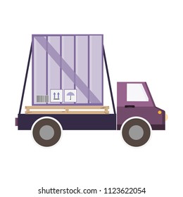 Cargo truck vehicle service,vector illustration