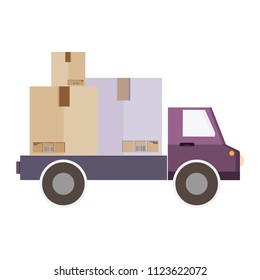 Cargo truck vehicle service,vector illustration