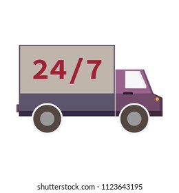 Cargo truck vehicle service,vector illustration