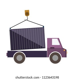 Cargo truck vehicle service,vector illustration
